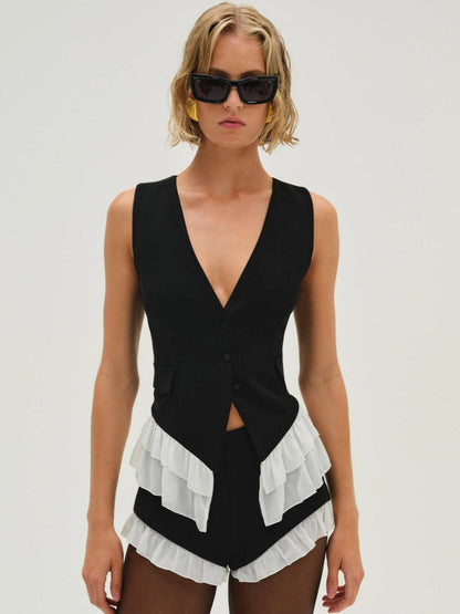 Noemie Vest - Black | For Love and Lemons