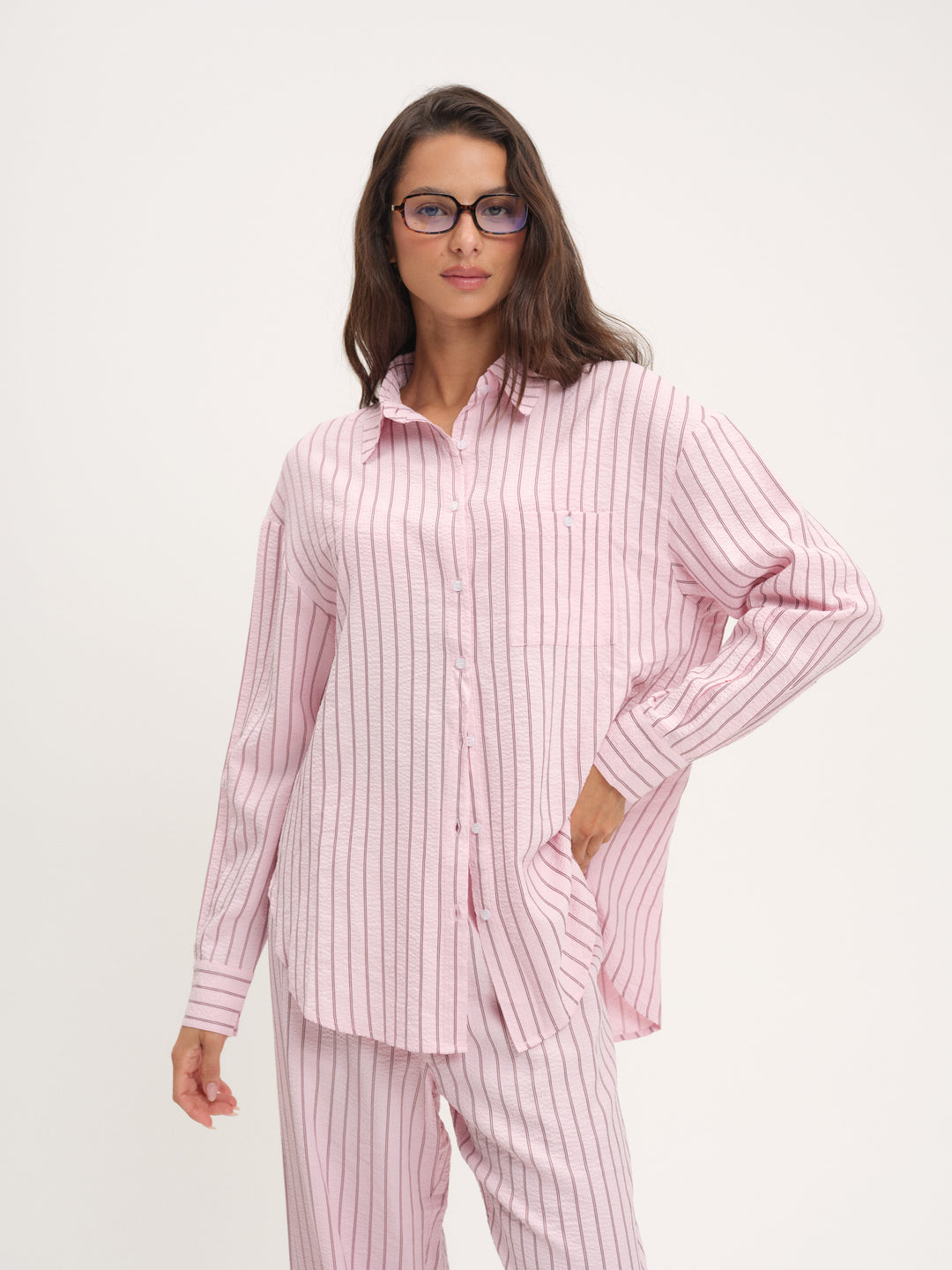 Mindy Button-Down Shirt - Pink | For Love and Lemons