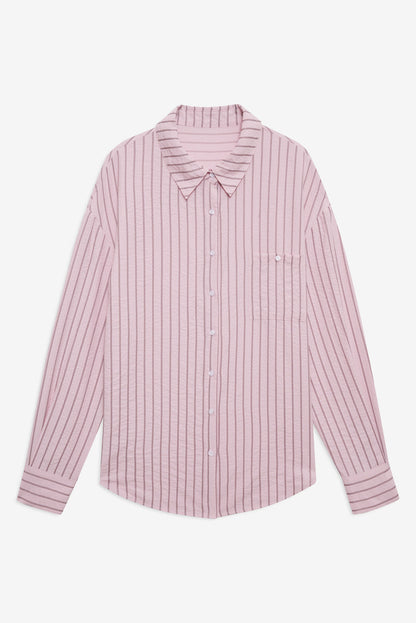 Mindy Button-Down Shirt - Pink | For Love and Lemons