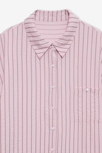 Mindy Button-Down Shirt - Pink | For Love and Lemons