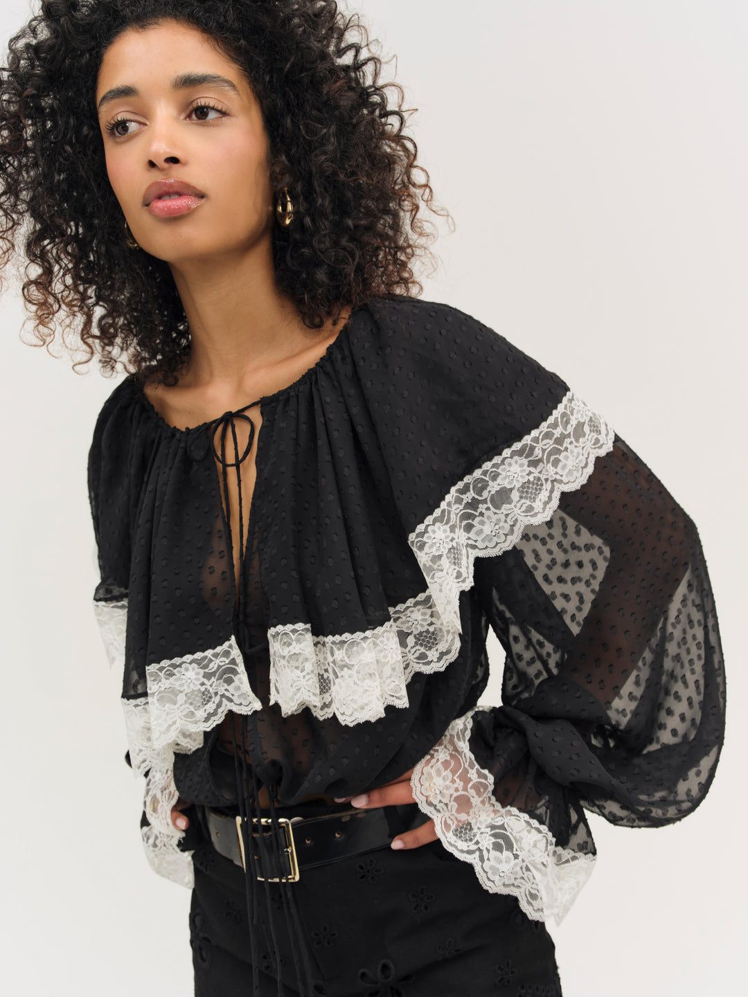 June Top - Black | For Love and Lemons