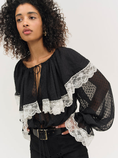 June Top - Black | For Love and Lemons
