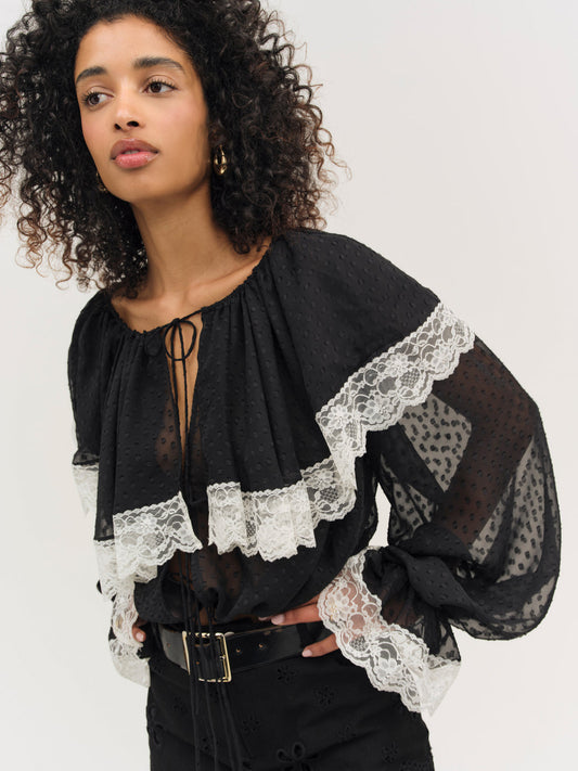June Top - Black | For Love and Lemons