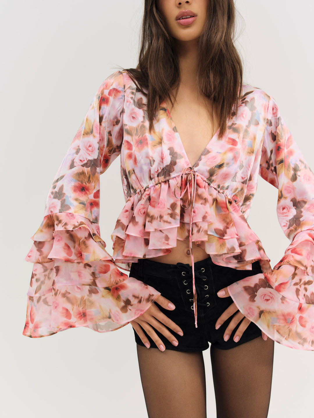 Fallen Floral Top - Pink | For Love and Lemons