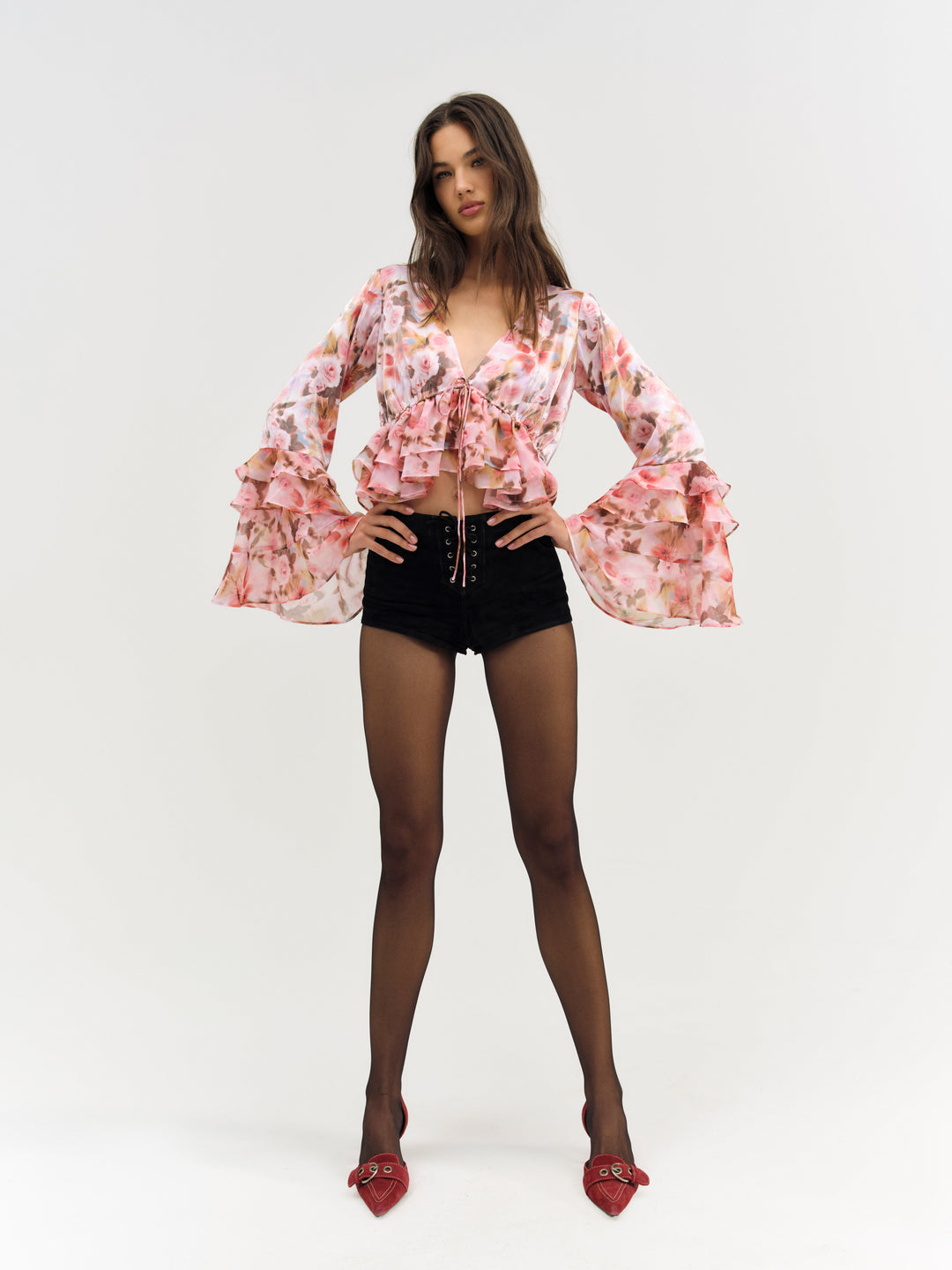 Fallen Floral Top - Pink | For Love and Lemons