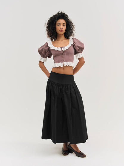 Noam Top - Burgundy | For Love and Lemons