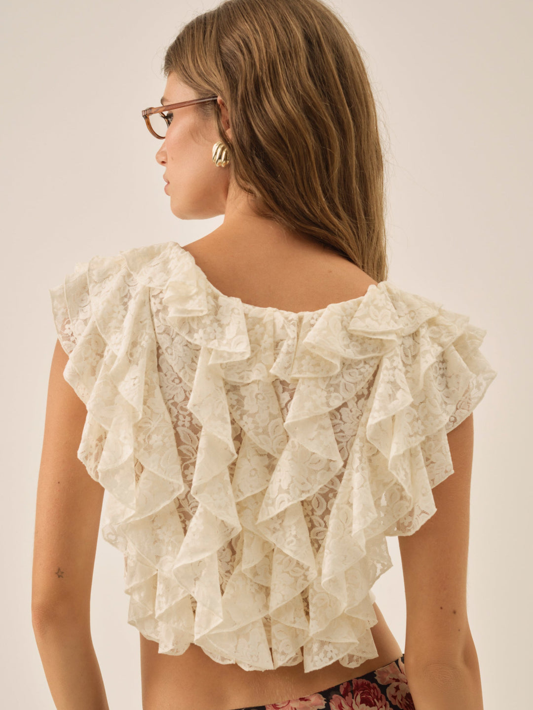 Lucianna Lace Top - Cream | For Love and Lemons
