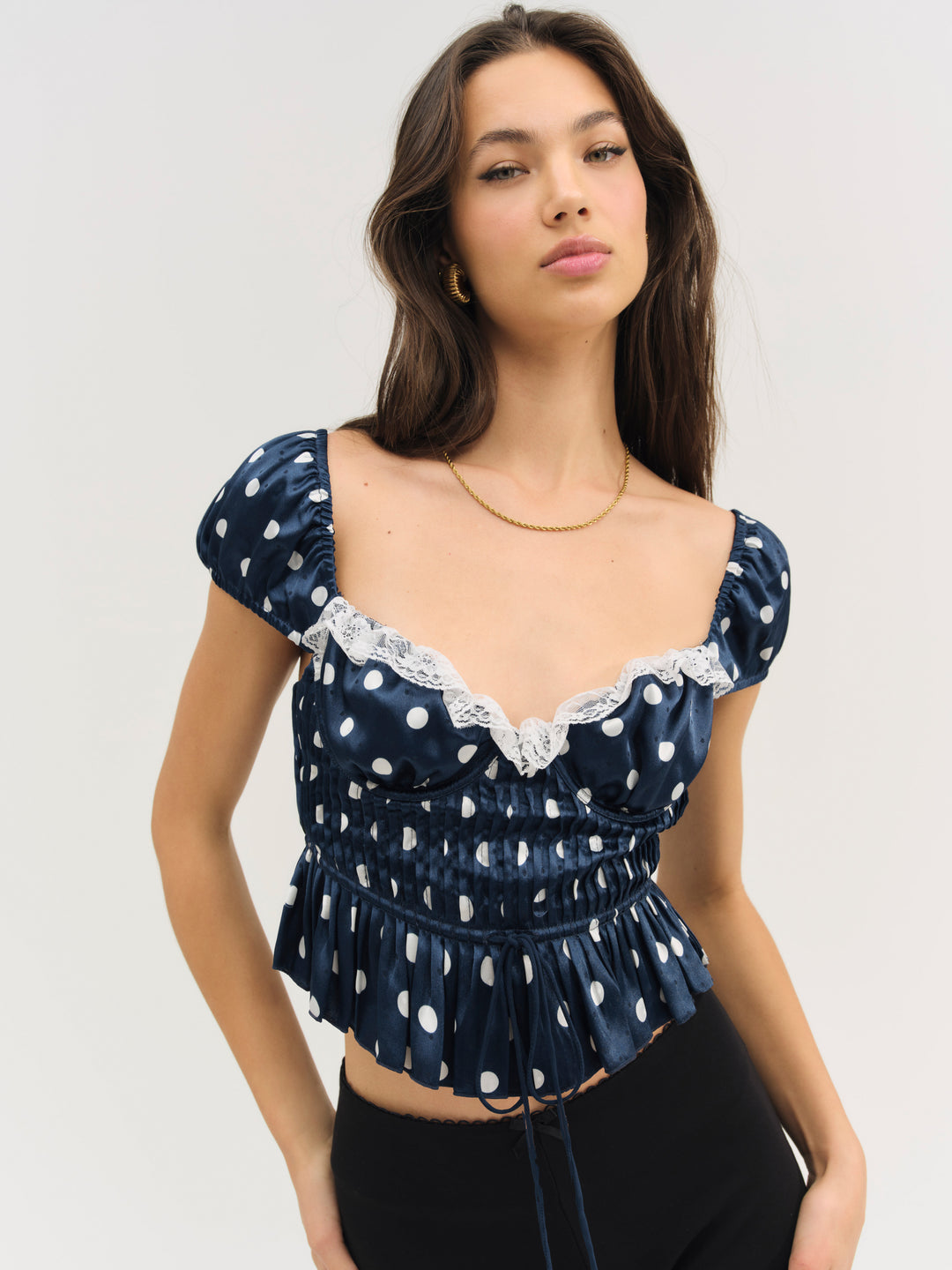 Holland Top - Navy | For Love and Lemons