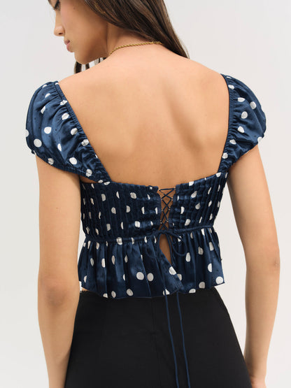 Holland Top - Navy | For Love and Lemons