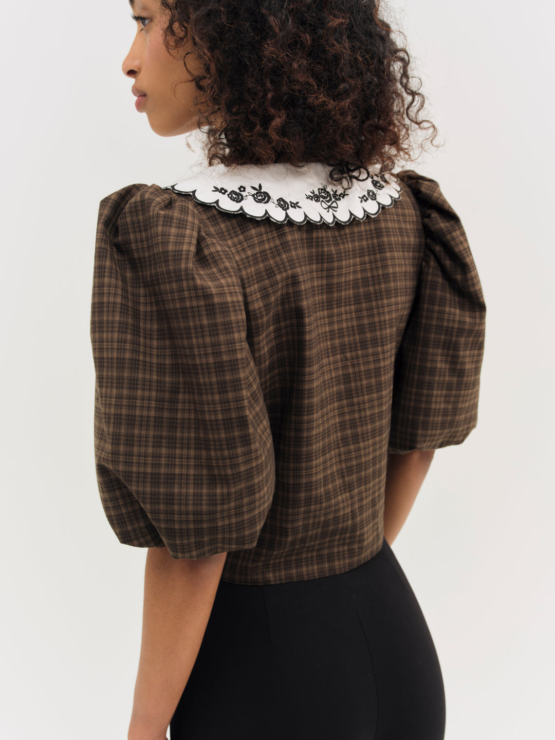 University Plaid Top - Brown | For Love and Lemons
