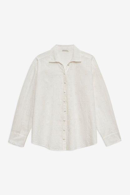 Handkerchief Button-Up Shirt - White | For Love and Lemons