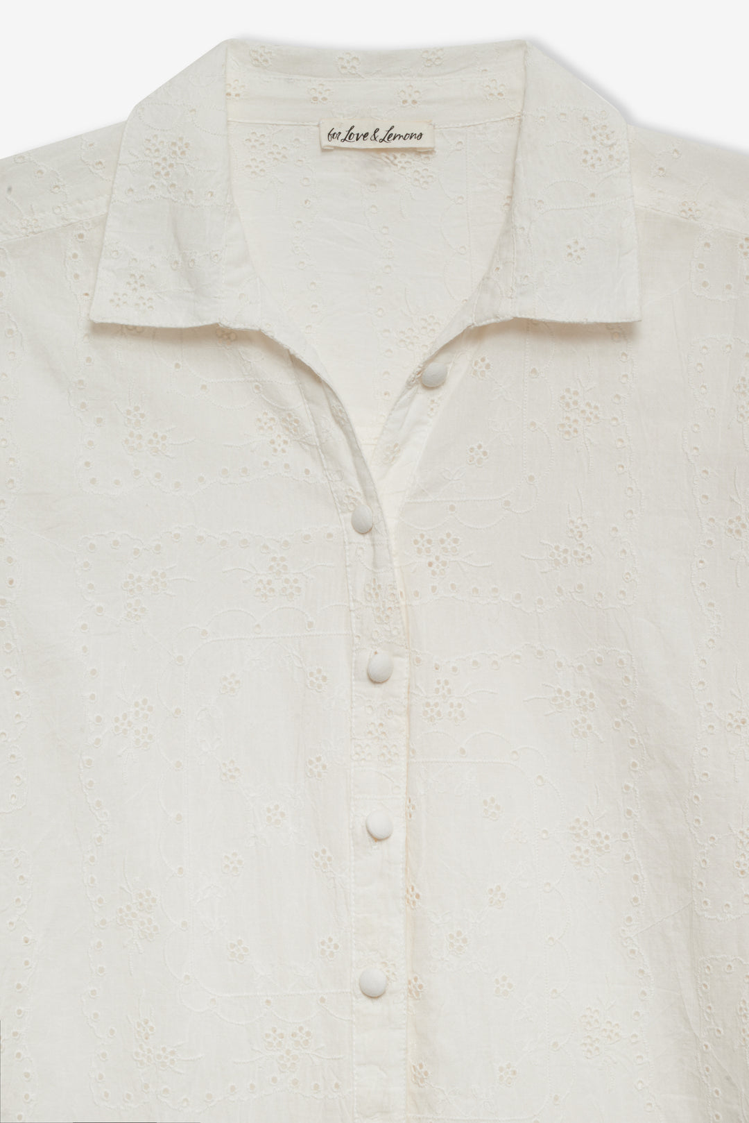 Handkerchief Button-Up Shirt - White | For Love and Lemons