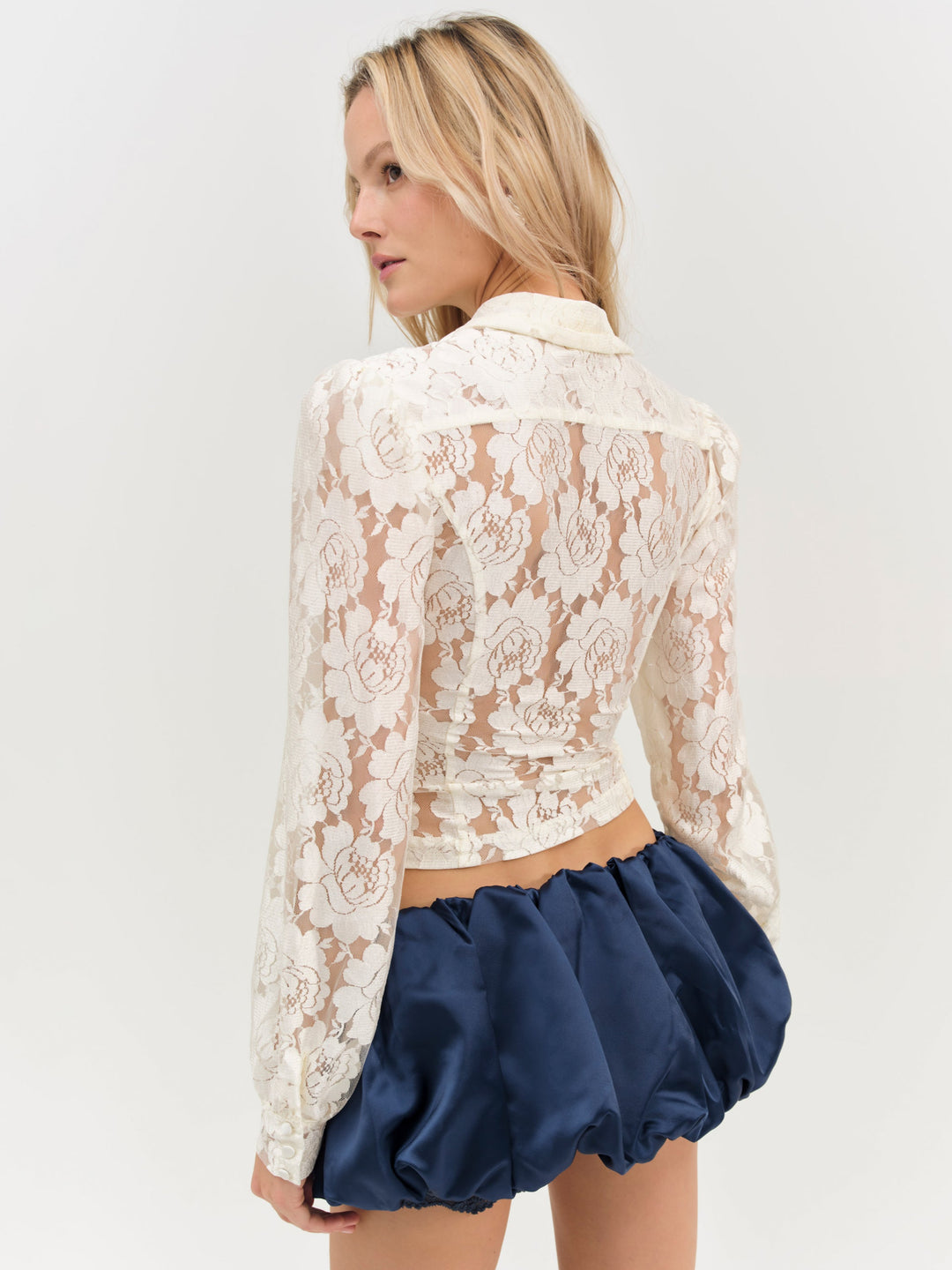 Claudia Rose Lace Button Down Top - Cream | For Love and Lemons