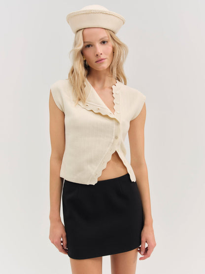 Naomi Knit Top - Cream | For Love and Lemons