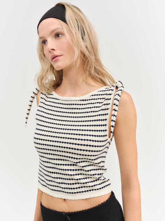 Regatta Stripe Knit Top - Cream | For Love and Lemons