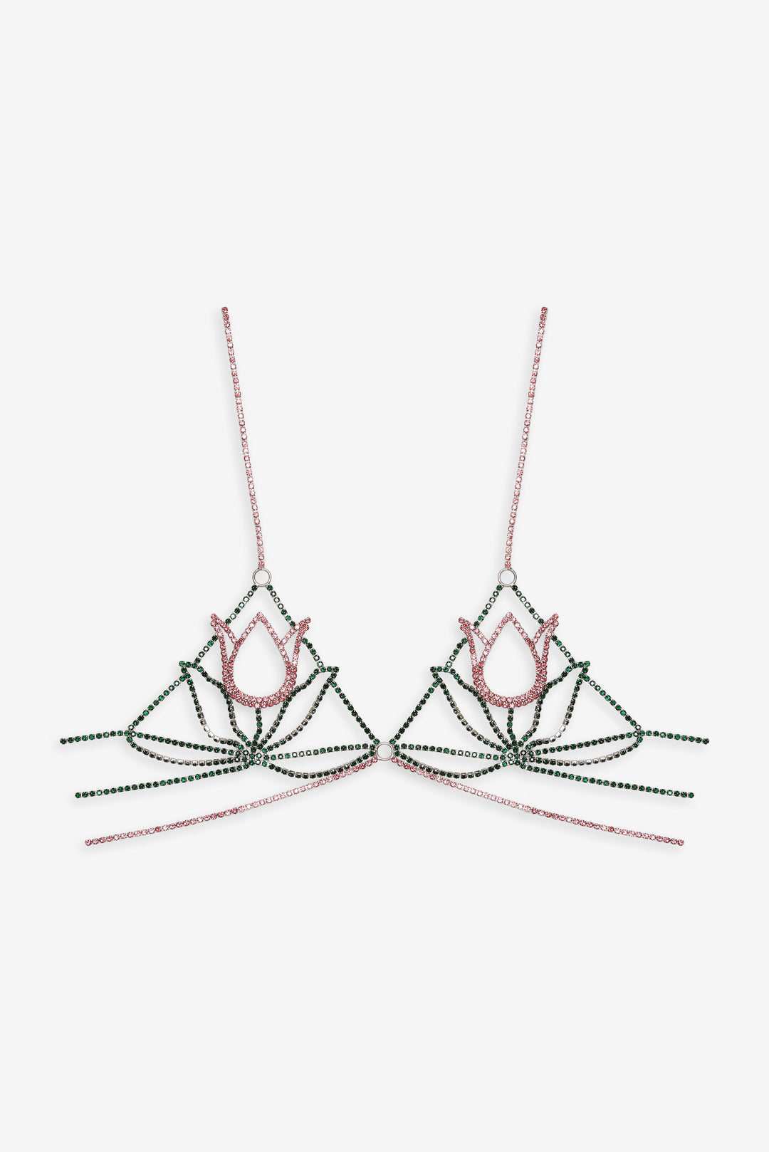 Tulip Rhinestone Bralette - Pink | For Love and Lemons