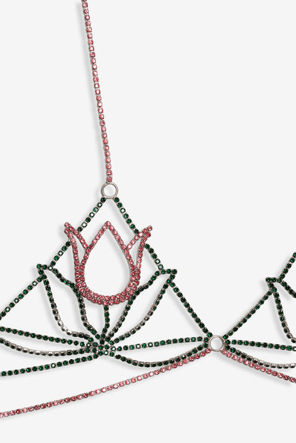 Tulip Rhinestone Bralette - Pink | For Love and Lemons