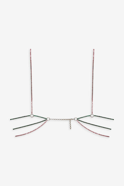 Tulip Rhinestone Bralette - Pink | For Love and Lemons