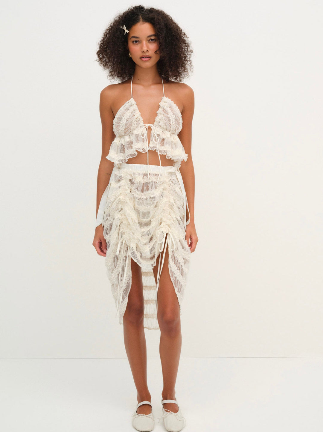 Romy Bralette Top - White | For Love and Lemons