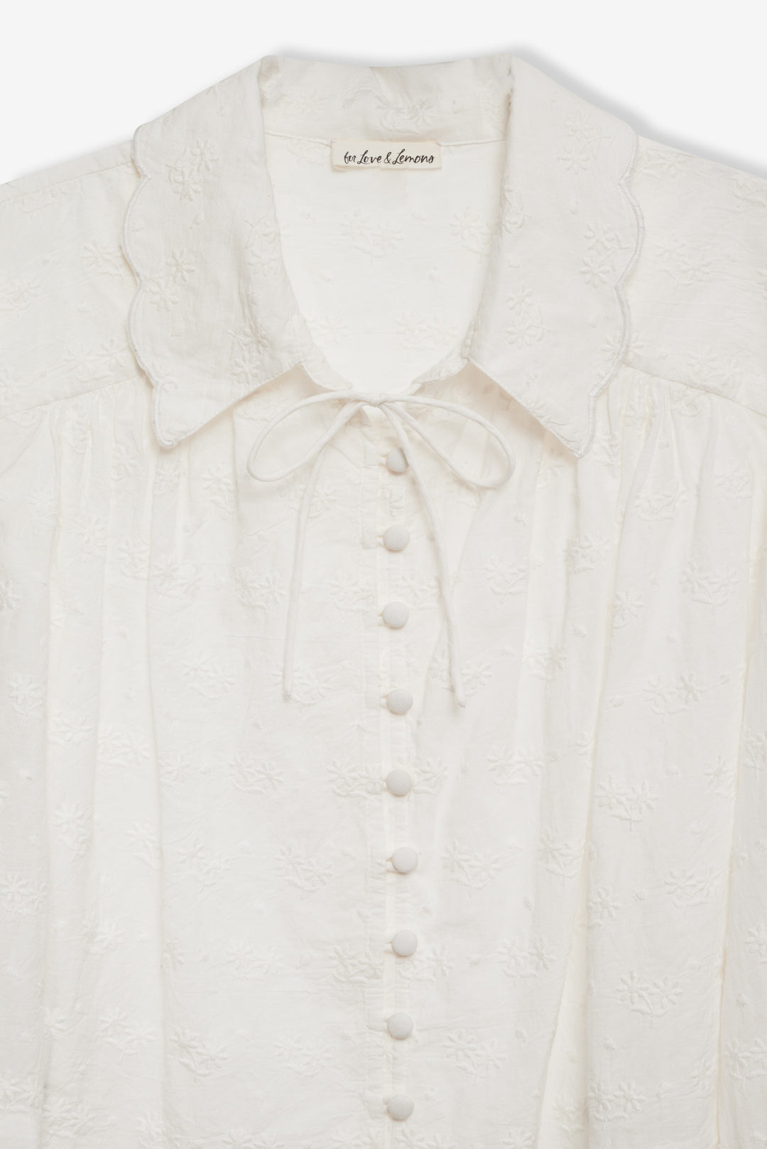 Edie Eyelet Top - White | For Love and Lemons