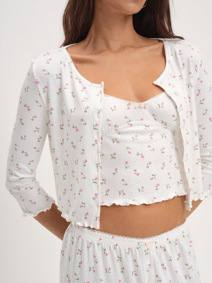 Elliana Cardigan - White | For Love and Lemons