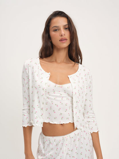 Elliana Cardigan - White | For Love and Lemons