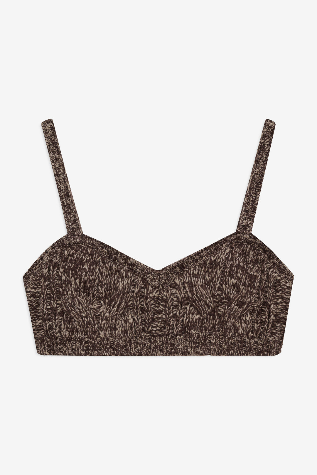Nathalie Knit Bra Top - Brown | For Love and Lemons