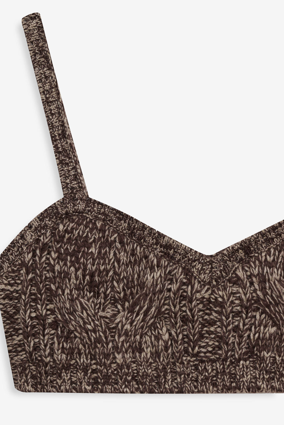 Nathalie Knit Bra Top - Brown | For Love and Lemons