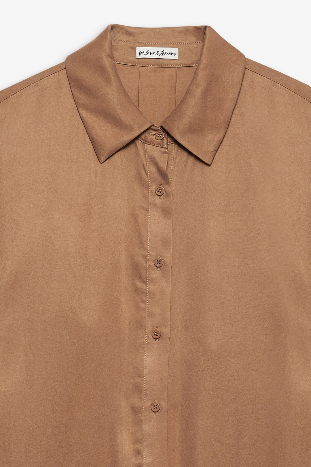 Clarabell Button Down Shirt - CAMEL | For Love and Lemons