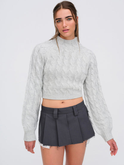 Lise Chunky Sweater - Grey | For Love and Lemons