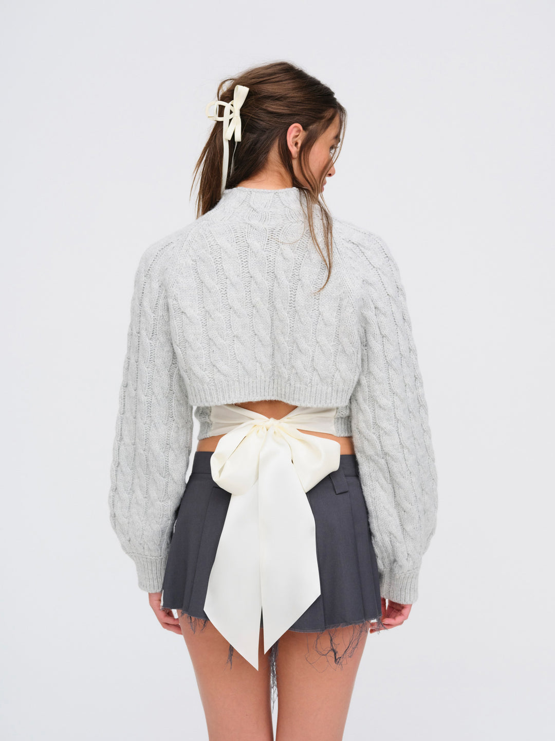 Lise Chunky Sweater - Grey | For Love and Lemons
