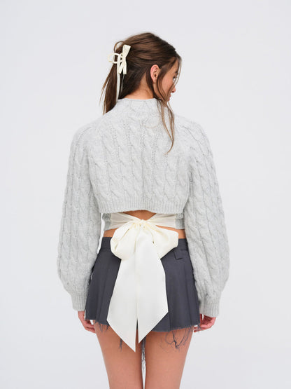 Lise Chunky Sweater - Grey | For Love and Lemons