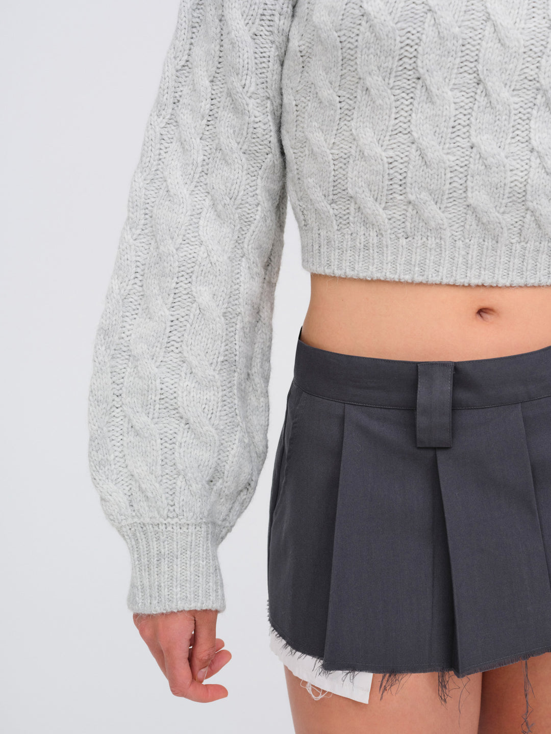 Lise Chunky Sweater - Grey | For Love and Lemons
