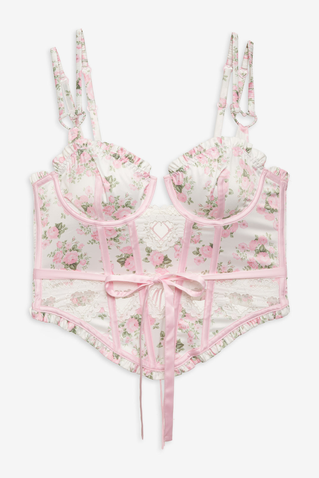 Naima Floral Bustier - Pink | For Love and Lemons