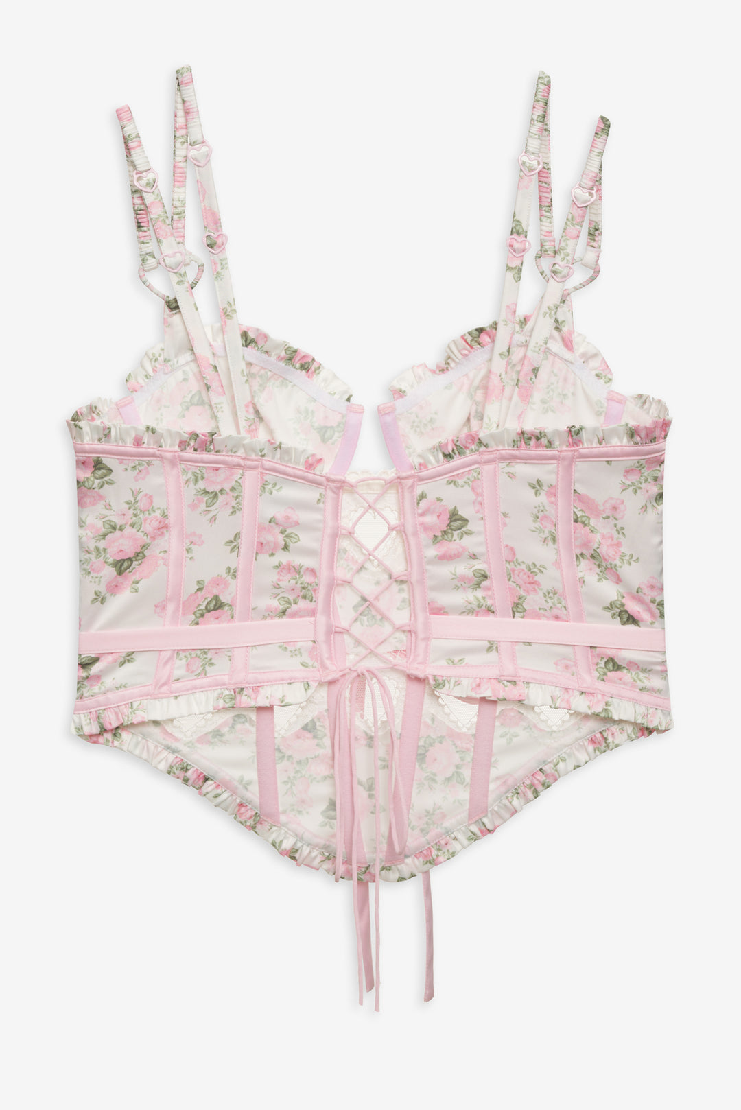 Naima Floral Bustier - Pink | For Love and Lemons