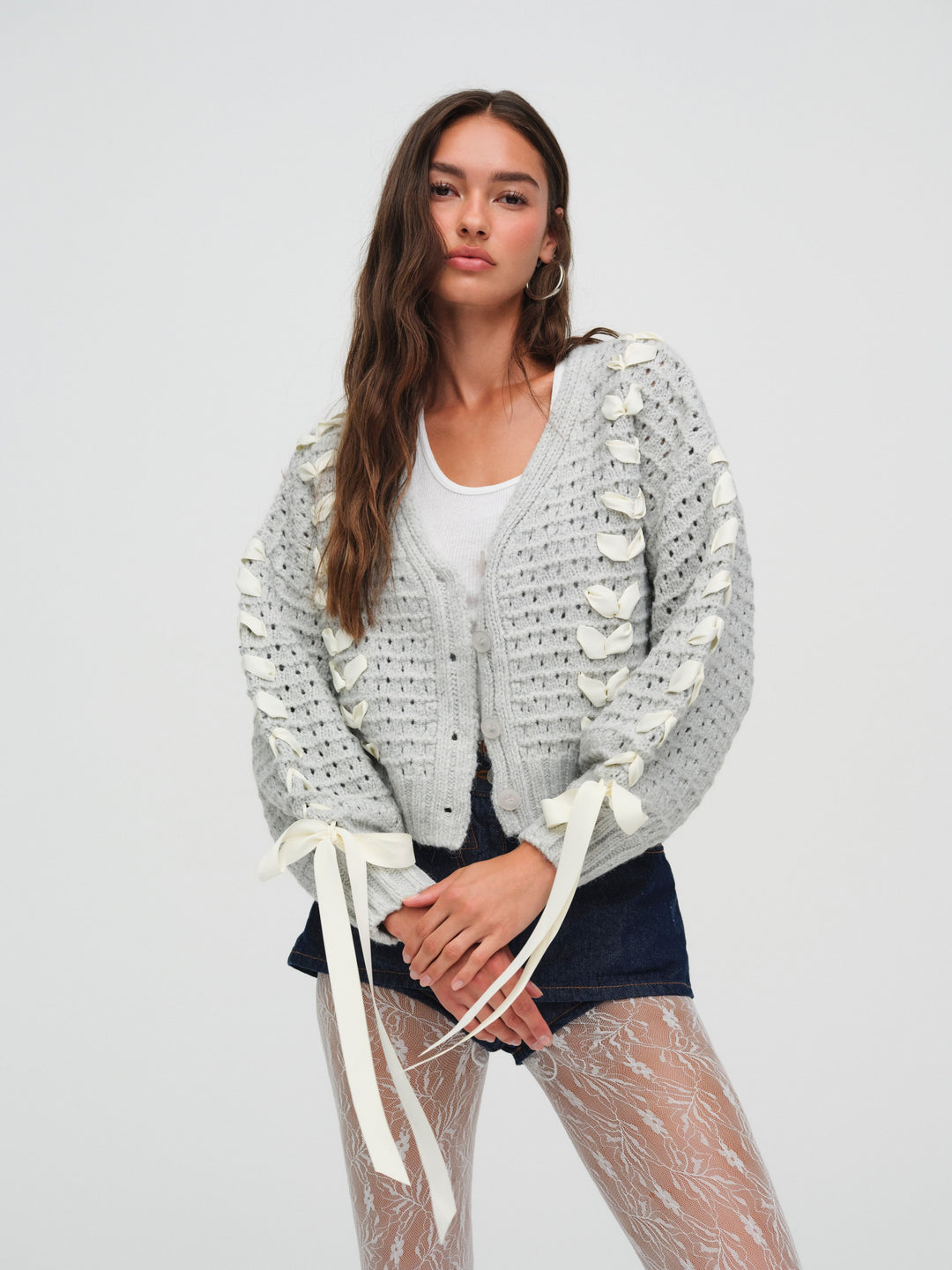 Laurel Oversized Cardigan - Grey | For Love and Lemons
