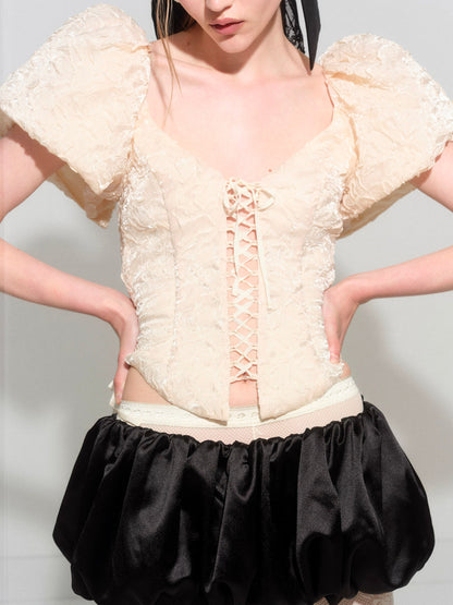 Frosted Organza Top - Cream | For Love and Lemons