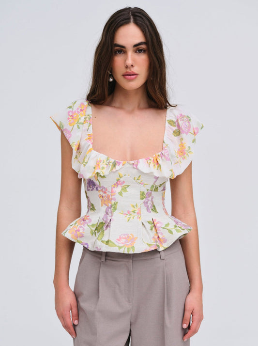 Cleodora Top - White | For Love and Lemons
