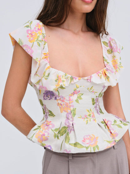 Cleodora Top - White | For Love and Lemons