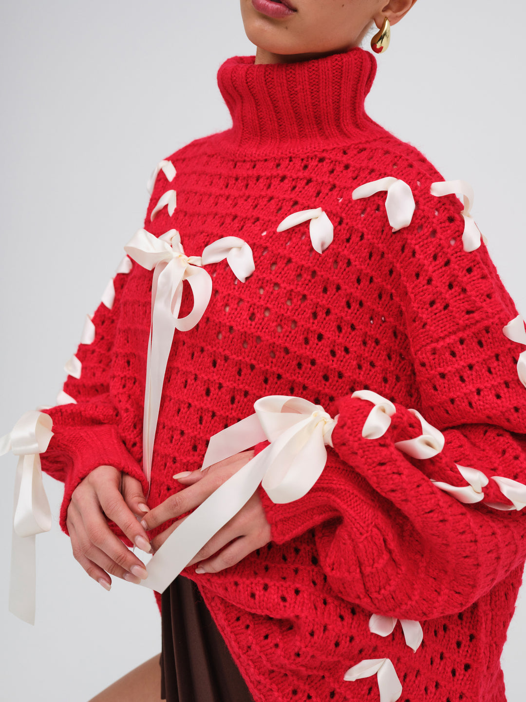 Liberty Oversized Sweater - Red | For Love and Lemons