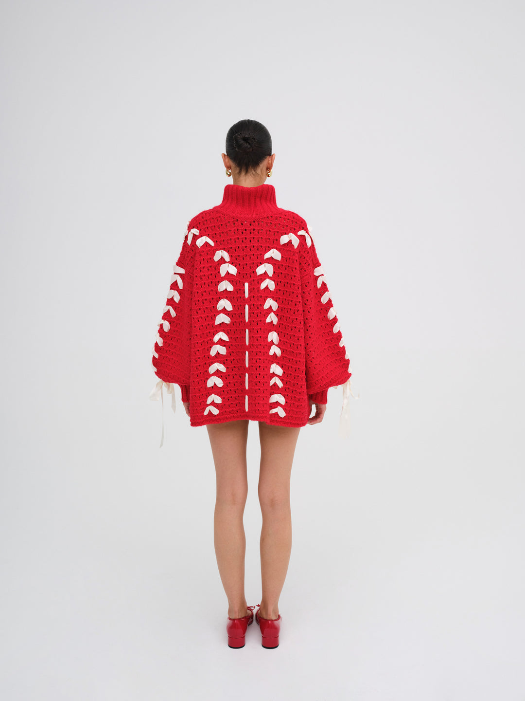 Liberty Oversized Sweater - Red | For Love and Lemons