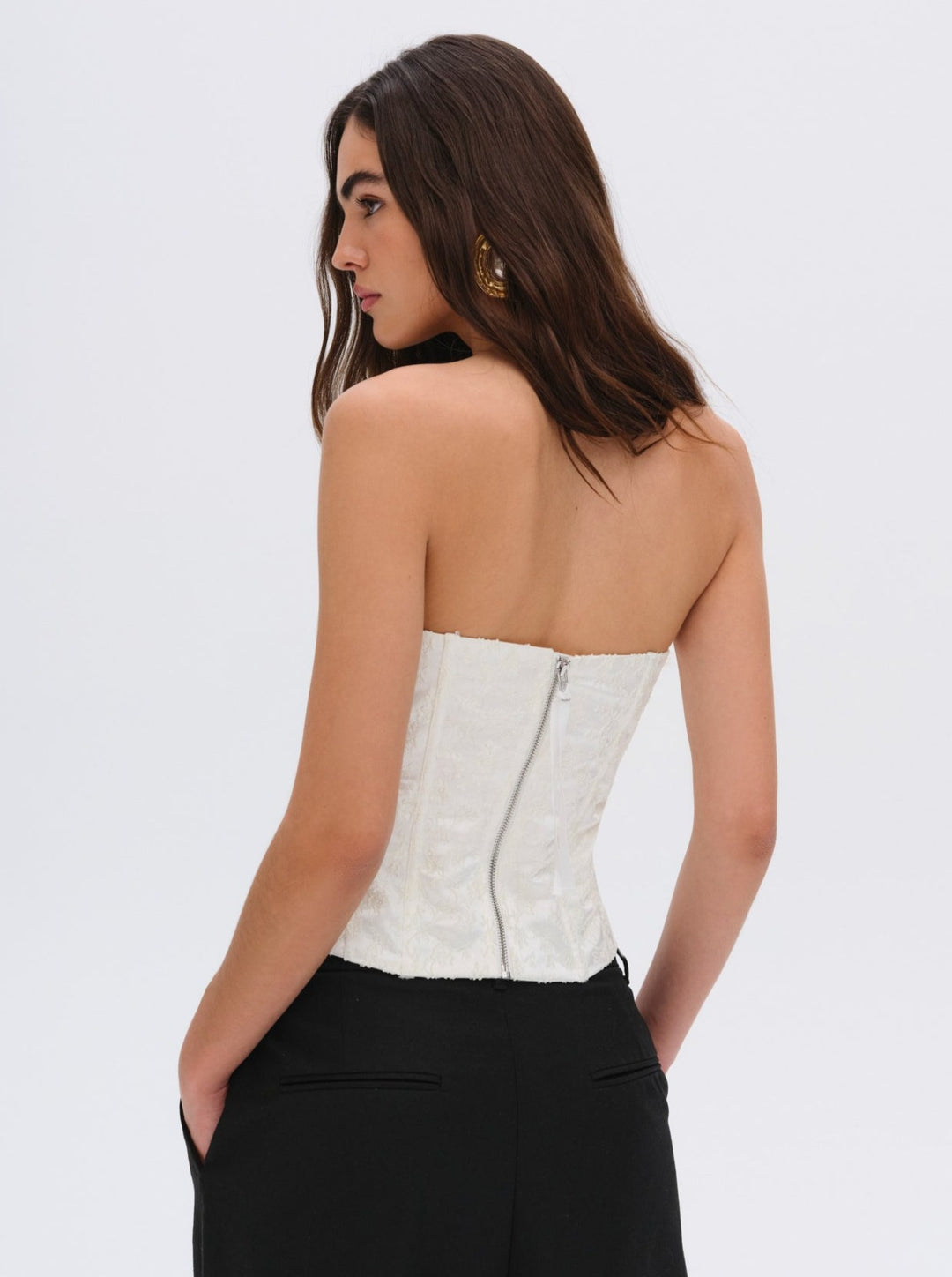 Lilibet Corset Top - White | For Love and Lemons