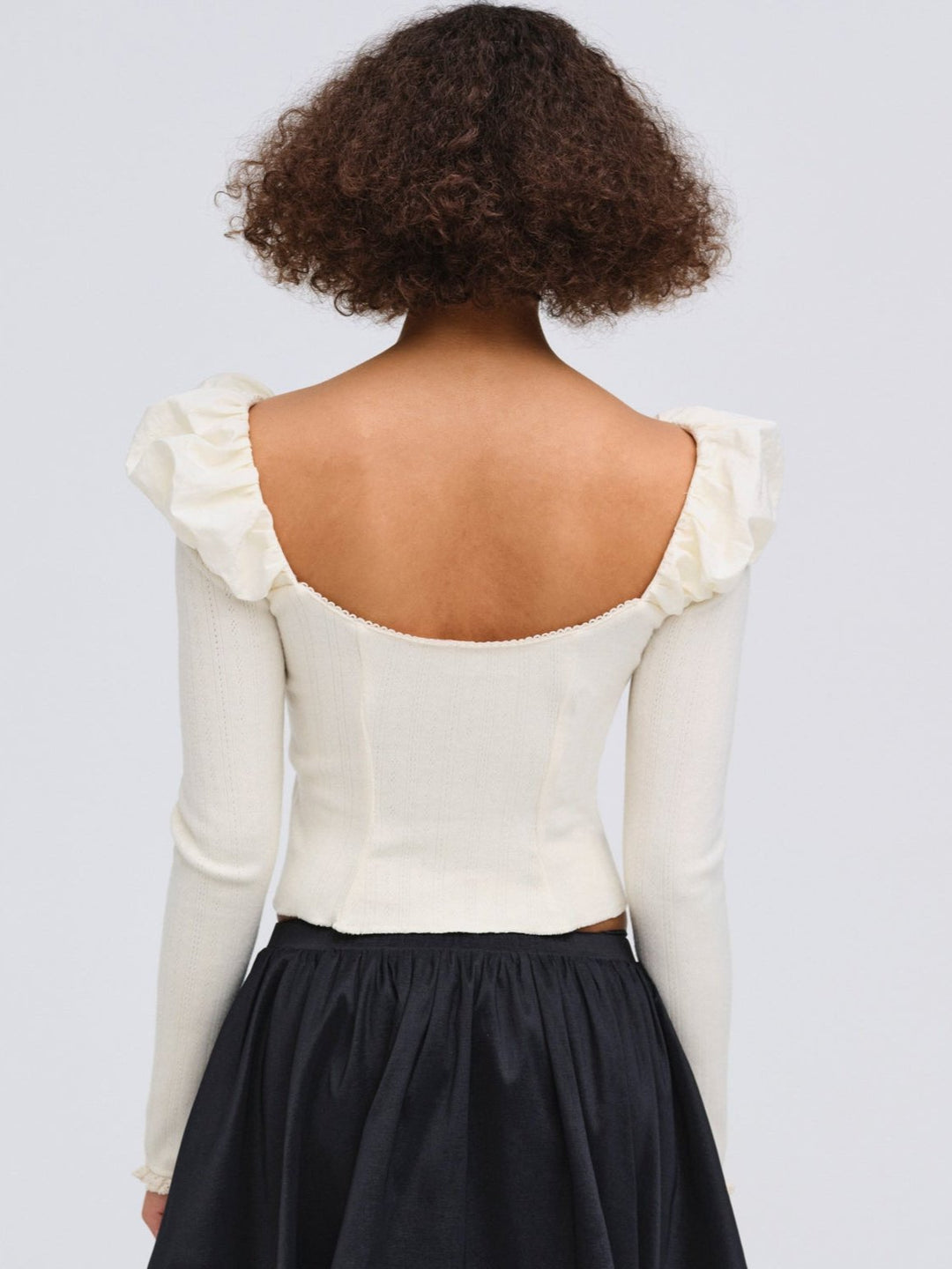 Aliyah Pointelle Top - Cream | For Love and Lemons