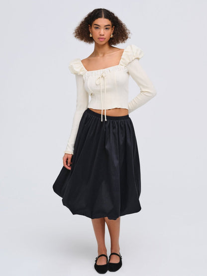 Aliyah Pointelle Top - Cream | For Love and Lemons