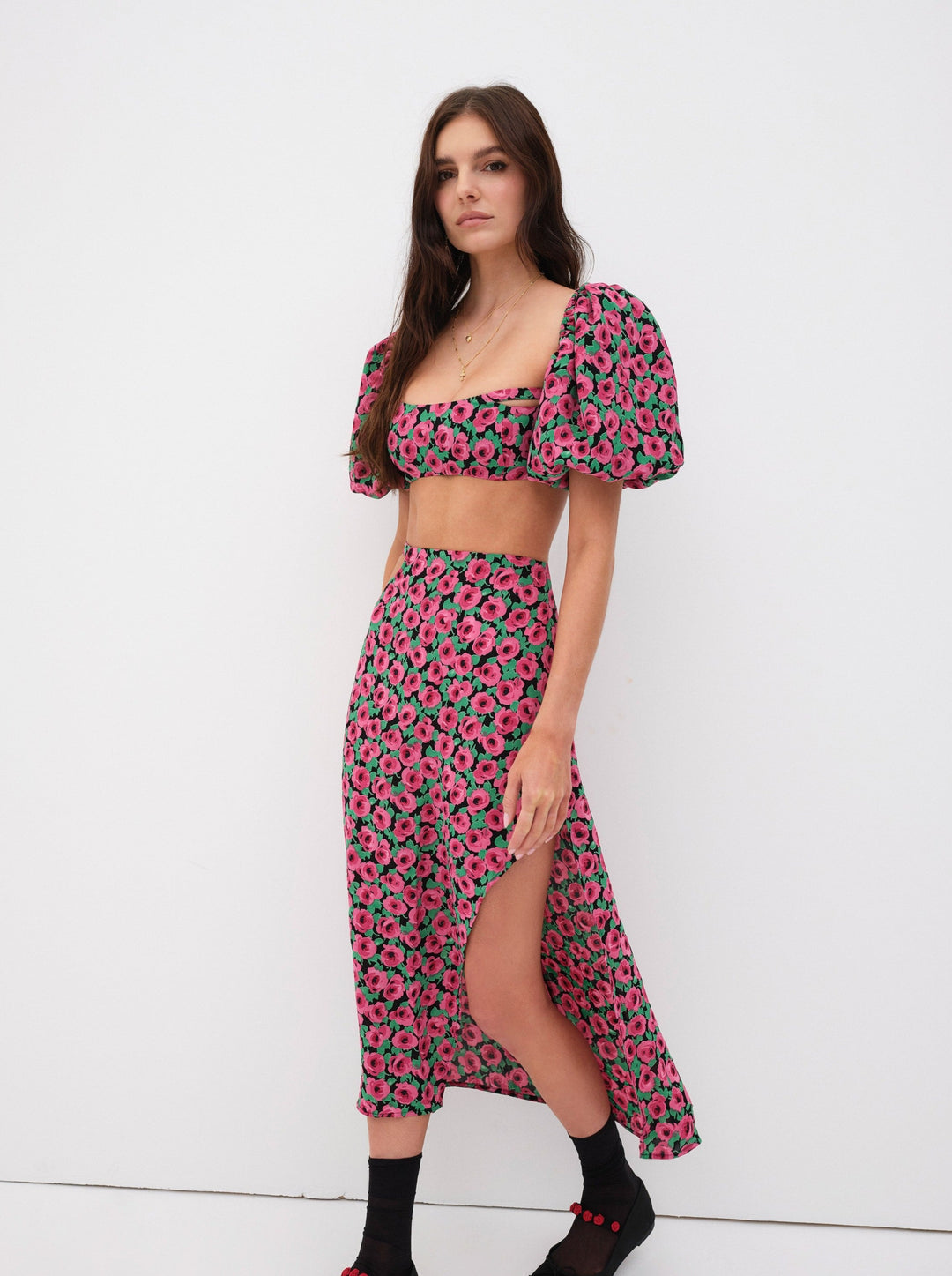 Dolcetto Crop Top - Red | For Love and Lemons