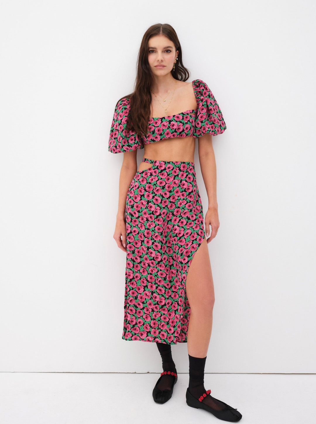 Dolcetto Crop Top - Red | For Love and Lemons
