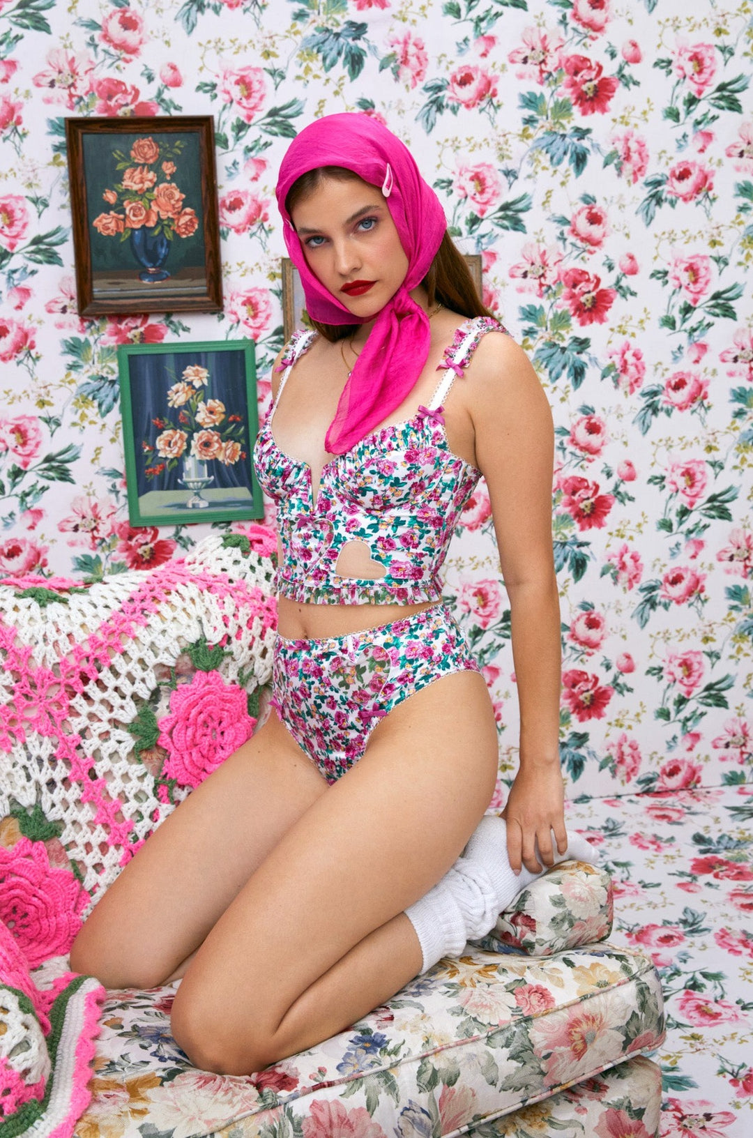 Heart Bloom Bustier - Pink | For Love and Lemons