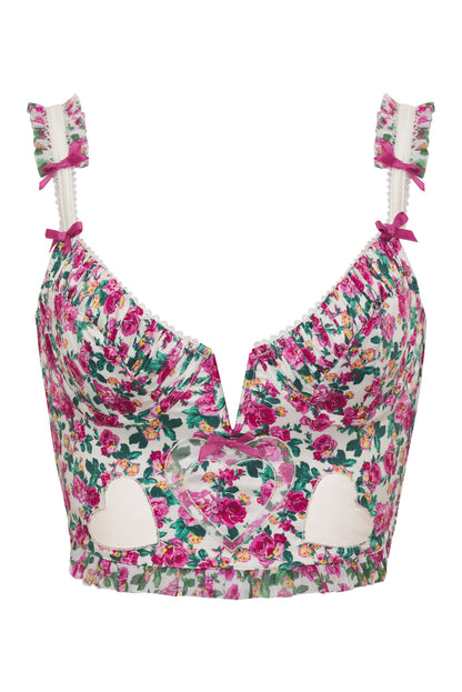 Heart Bloom Bustier - Pink | For Love and Lemons