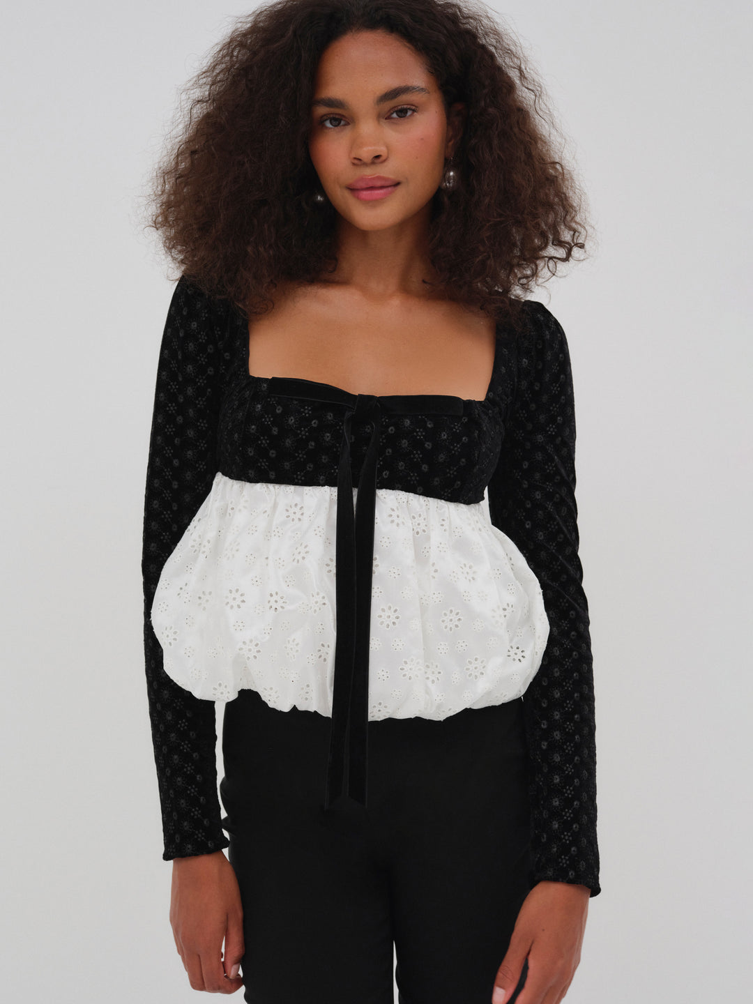 Elisa Bubble Top - White | For Love and Lemons