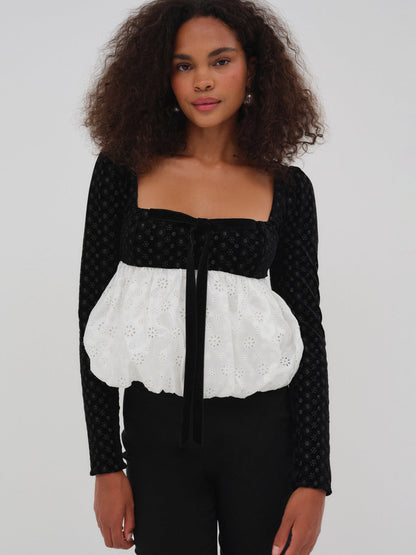 Elisa Bubble Top - White | For Love and Lemons